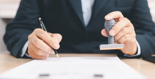 Legal approval stamp